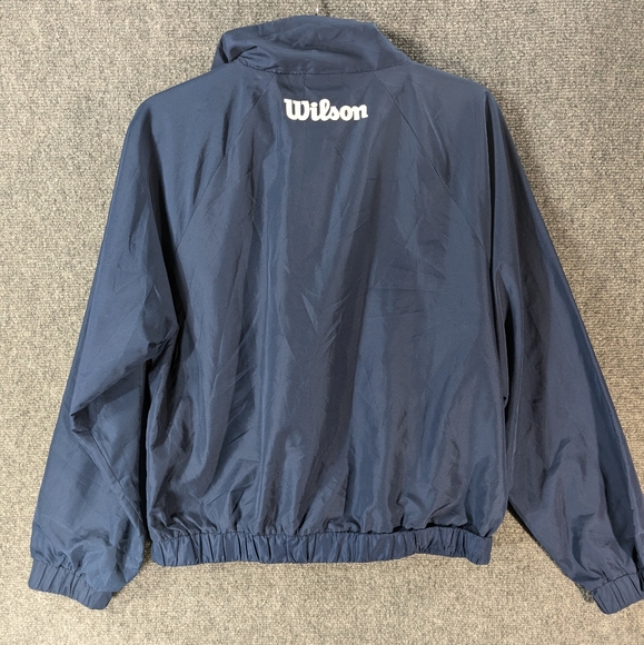 WILSON FOREVER 21 Womens L Windbreaker Jacket Colorblock Retro Half Zip Pullover - Picture 2 of 15